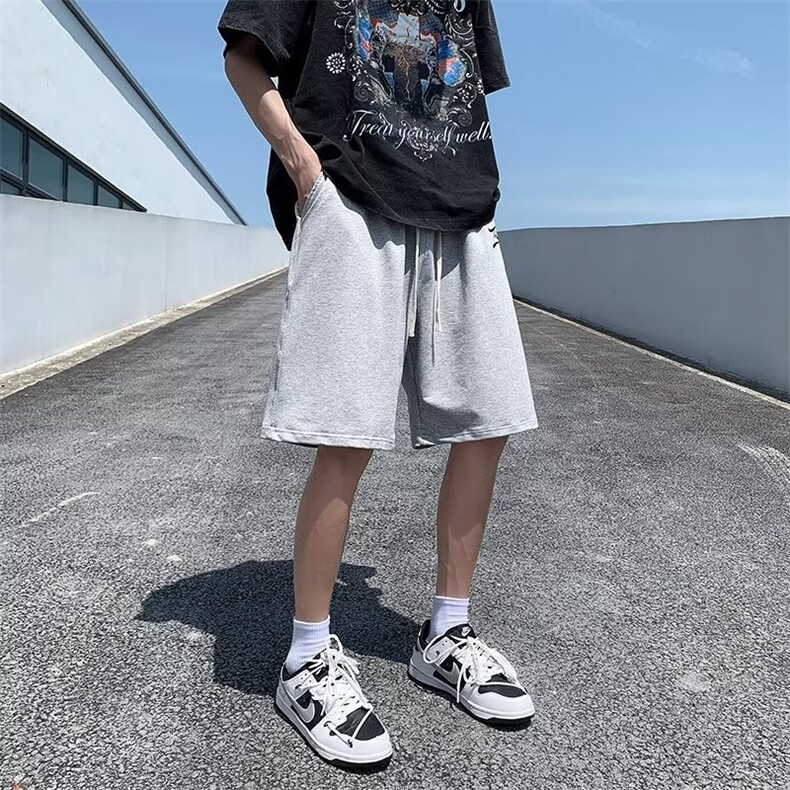 五分裤男韩版潮流字母刺绣高街帅气2023夏季新款ins短裤K4086-P39,男装休闲裤,星座412-3