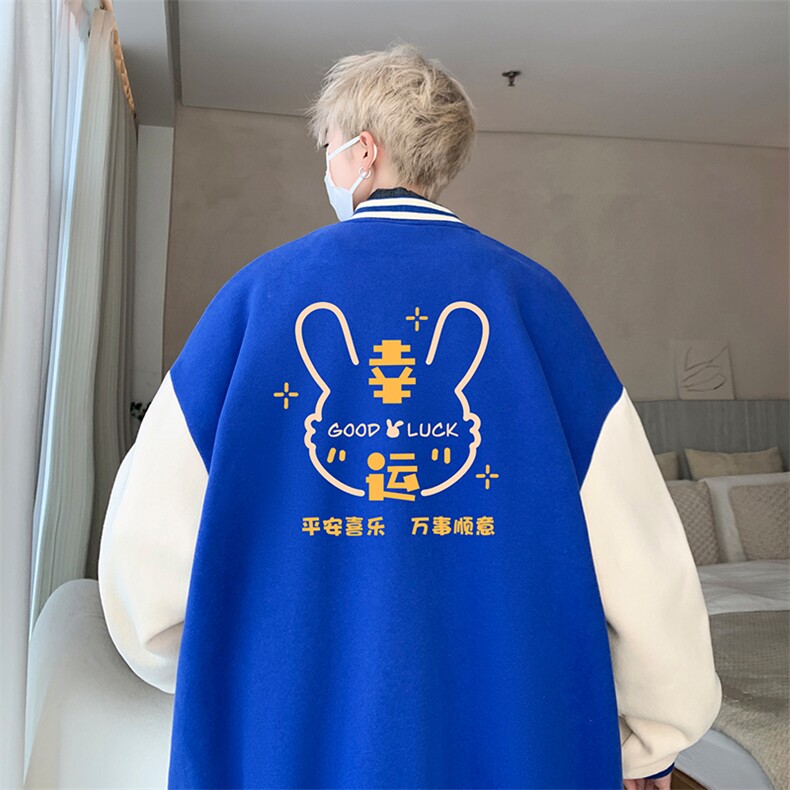 摇粒绒棒球服男大码开衫卫衣男夹克BF86297-P65,男装夹克,电商A040