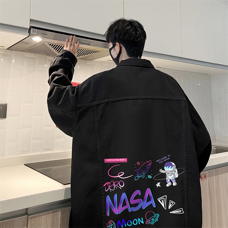 牛仔夹克男大码牛仔外套男茄克NJ77186-P60加绒款-P75,男装夹克,电商A040