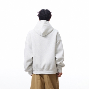 重磅全棉无帽绳450克拉链连帽卫衣硬挺短宽套头外套男 RH5306-P52图片