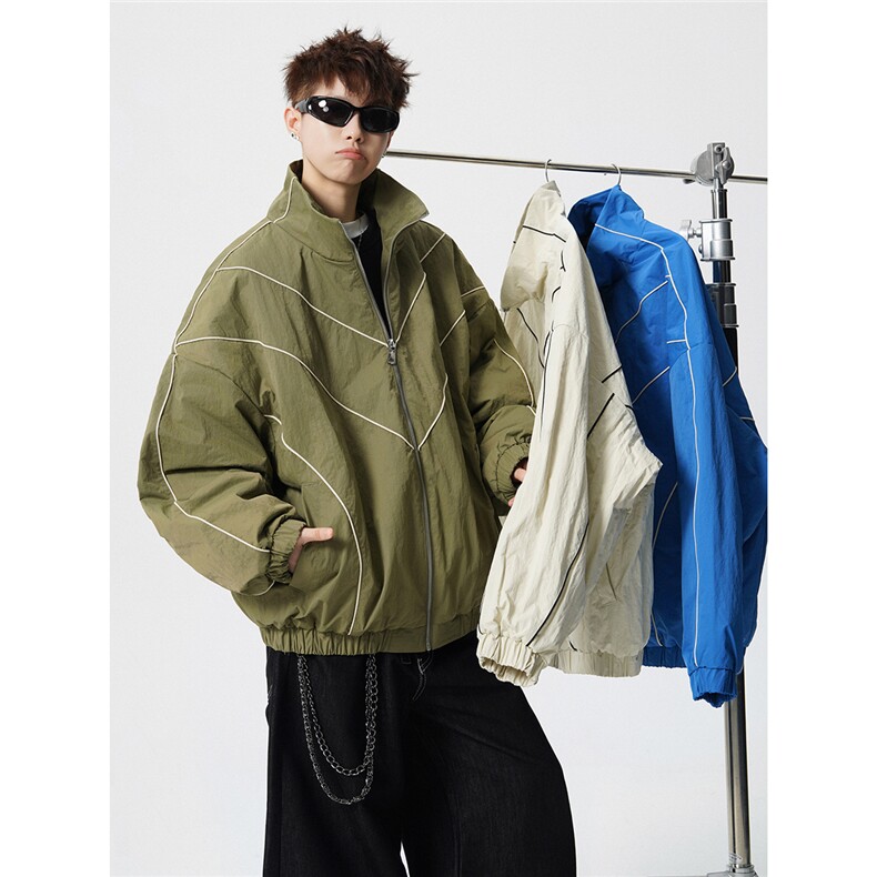 可二开机能防寒棉服M-5XL大码涤纶棉服男白底78176P138控198，男装棉衣，星座227-7