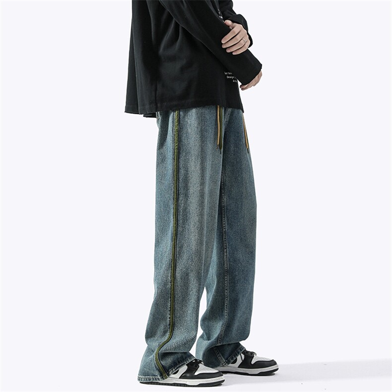 抽绳牛仔裤直筒B342-K7022-P50控68,男装牛仔裤,电商B342