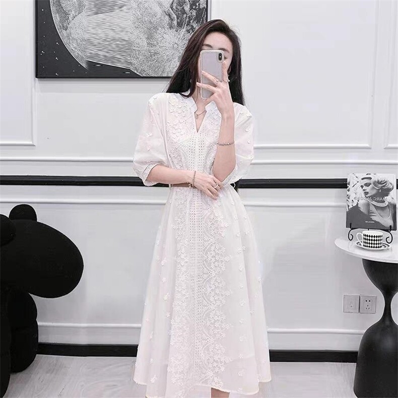 提花新款连衣裙，女装连衣裙，魅影菲怡(3F)