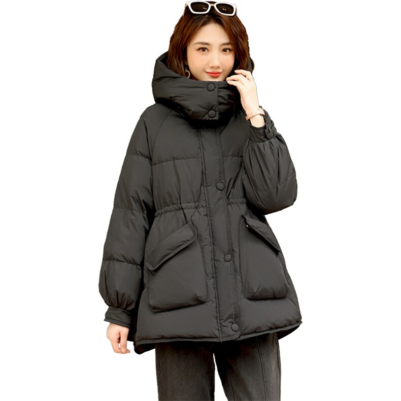 2024冬装新款时尚百搭潮流气质中长款休闲减龄羽绒服外套女,女装羽绒服,丽影随形