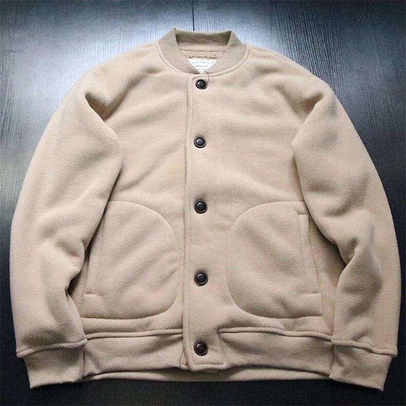 加绒棒球服秋冬新款青春潮流日系简约休闲夹克加厚羊羔绒保暖外套,男装夹克,星座813-2