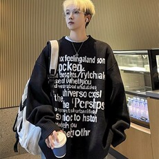 简约新款ins百搭慵懒时尚长袖毛衣气质日系潮流文艺原宿流行，男装针织衫/毛衣，星座516A