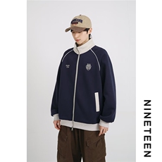 刺绣开衫卫衣男女秋季宽松2026年新品立领外套休闲夹克WY82P52，男装夹克，星座1013-5