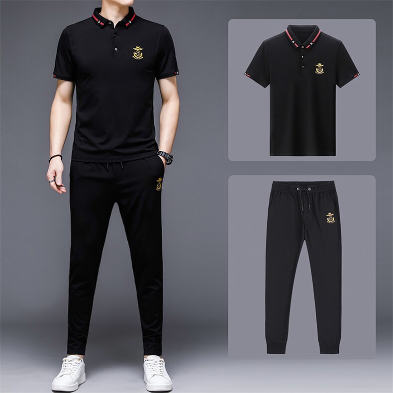 短袖套装男2023夏季新款休闲运动两件套T恤套装中年男士搭配衣服,男装休闲套装,电商B212（原钱塘6029）