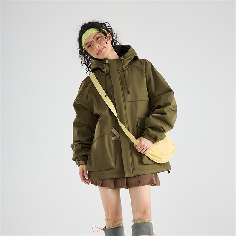 现货5W件冬季三防美式boxy解构连帽雪山冲锋衣棉衣男女棉服厚外套,男装夹克,电商A486-1