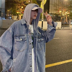 潮流夹克潮男春季连帽牛仔夹克JK8863P70，男装夹克，星座1116-2