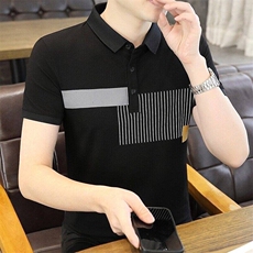 25031-特P35夏季休闲时尚T恤男短袖打底衫商务休闲修身短袖POLO衫，男装T恤，电商D310B-1