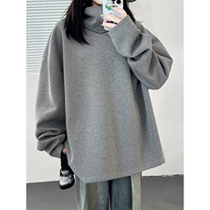 白敬亭的设计感太空棉连帽情侣卫衣纯色百搭上衣宽松外套，女装短外套，电商A341