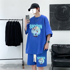 电商DSA028-TZDTHP422-P50夏季华夫格套装男T恤短裤两件套港风，男装休闲套装，电商A028
