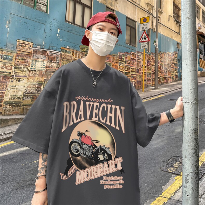 B239-1201-P28欧美式摩托机车创意印花夏季高克重半袖短袖t恤,男装T恤,星座514-2(原B239)
