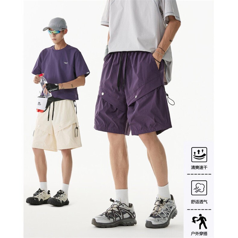 夏季新款潮流百搭抽绳宽松速干短裤B315-K25789-特p30控58图片
