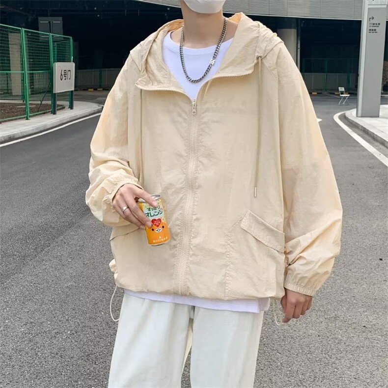 2023港风文艺连帽防晒衣男夏季宽松潮流夹克,男装夹克,星座716-3