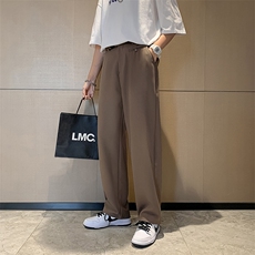 夏季新ins休闲裤男韩版潮流拖地小西裤宽松直筒垂感长裤K577-P35，男装休闲裤，星座512-2