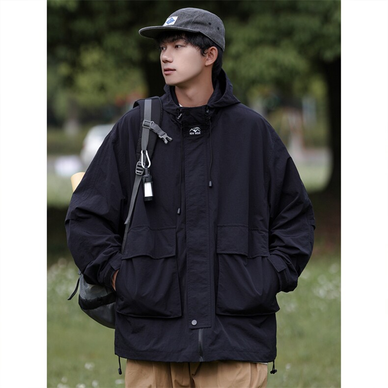 春季新款现货三防户外夹克男连帽冲锋衣外套DSA157B-J93-P60图片