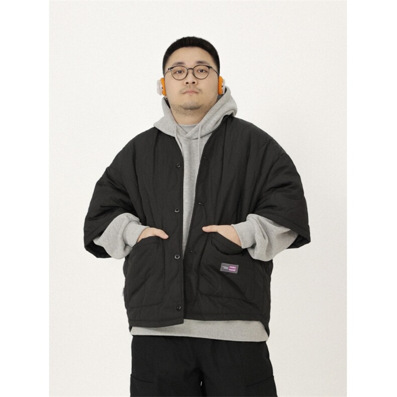 1506-1/M22971/P72冬款日系简约葫芦纹宽松短袖外搭叠穿棉衣男,男装T恤,星座1506-1