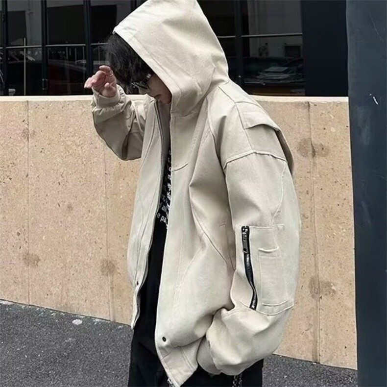 座山雕夹克棉服男冬季加绒连帽棉衣派克外套WR302-常规P95绒-P125,男装夹克,星座1001-1