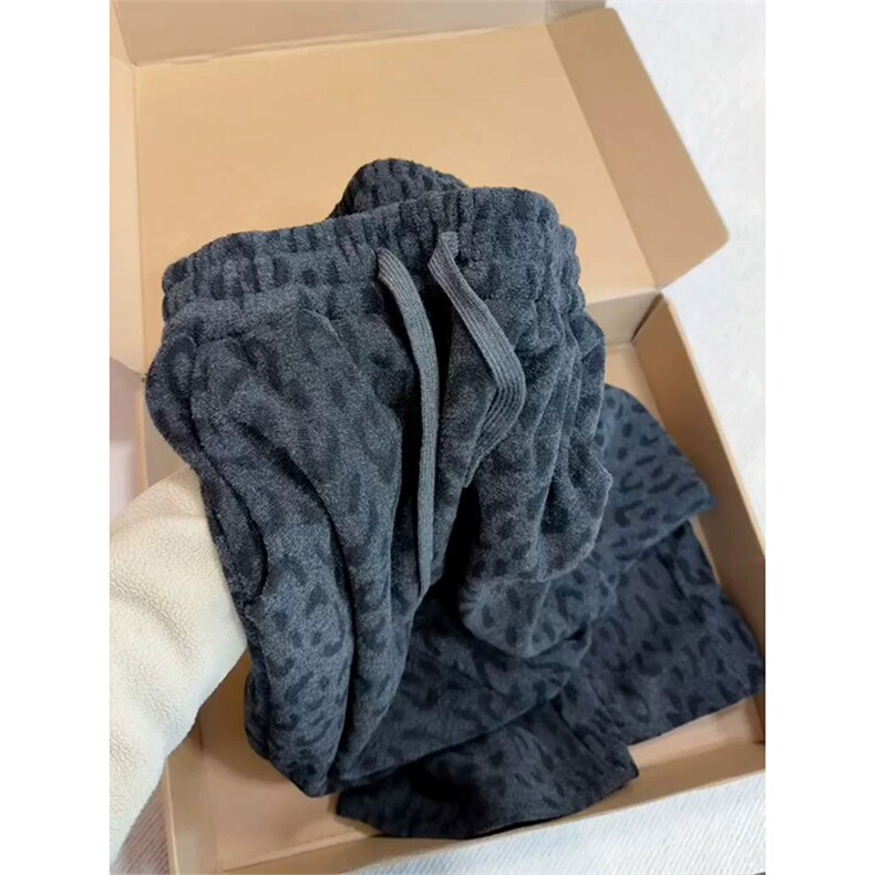 网图有货豹纹宽松显瘦百搭加绒休闲裤男女A1173-常规P55加绒P60,男装卫衣,星座1505