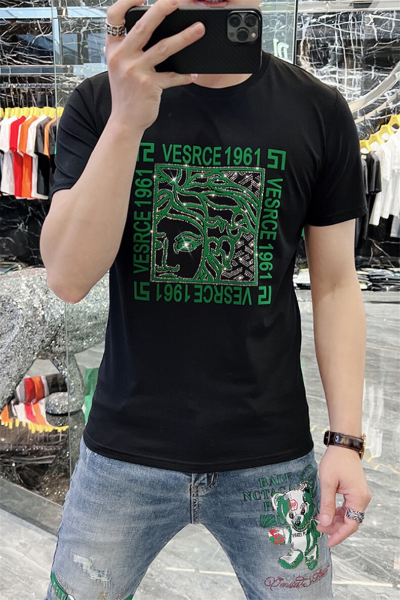 新款时尚高端精品欧货夏季男T恤短袖潮流抖音A227B-A-717-P48,男装T恤,电商A227B（原钱塘4066-1）