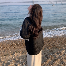 新中式爆款盘扣提花毛毛短外套女2024冬季新款减龄气质加厚棉衣潮，女装派克服，2C305