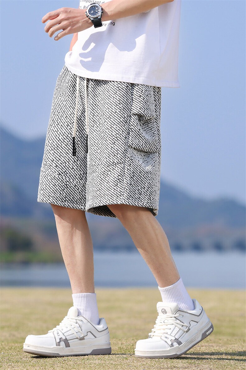 M-8XL夏季宽松大码潮工装短裤五分裤XZ109-K2308-TP35,男装牛仔裤,星座109