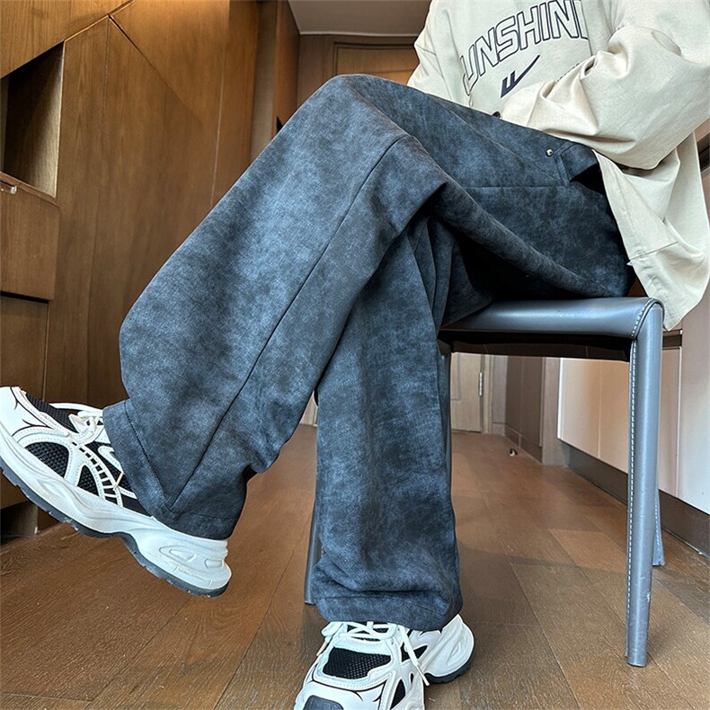 脏脏裤情侣宽松直筒休闲运动卫裤A472特P40控68,男装休闲裤,电商A309