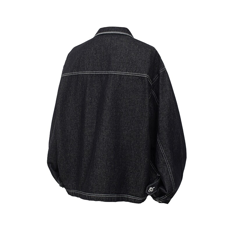 得物品质秋裤男牛仔夹克明线大口袋宽松外套JK1047P80,男装工装外套,星座1013-1