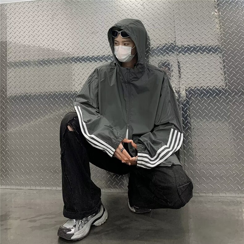2026夏季潮流冰丝防晒衣男女新款户外皮肤衣防晒服~FS9311,男装防晒衣,星座601-2