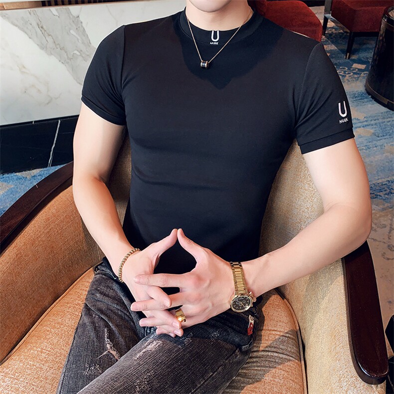 2024夏季新款运动休闲修身圆领短袖T恤男H33-p38,男装T恤,电商D303