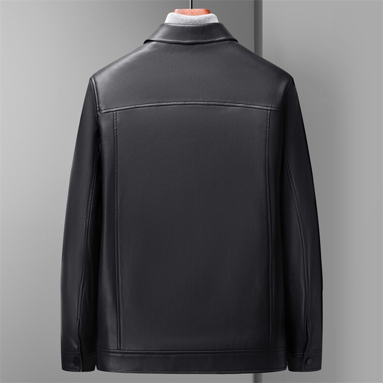 春秋冬商务休闲男外套中青年翻领纯色开衫免烫夹克BA8806-P175,男装皮衣,星座1105-3