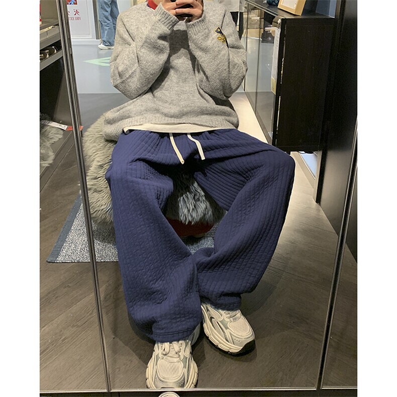 竖条纹夹棉抽绳休闲裤 XZ604-K124-特P35控68图片