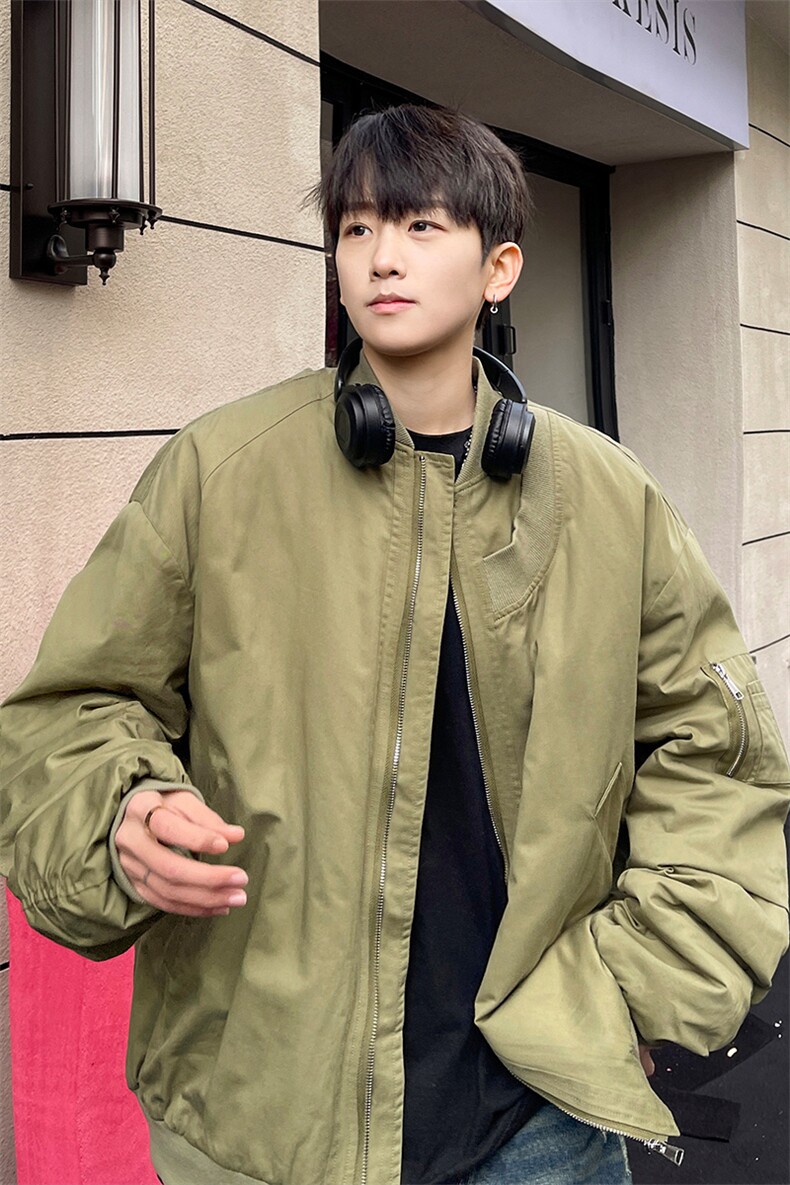 飞行员夹克男解构设计棒球领短外套男XH24-P70,男装夹克,电商B367