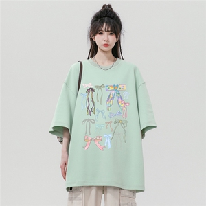 中性 24夏款个性字母印花圆领短袖T恤 T61133  P25控38图片