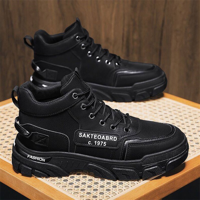 X4560-85高帮男鞋2024新款冬季运动休闲工装马丁潮鞋，男鞋靴子，星座1407-3