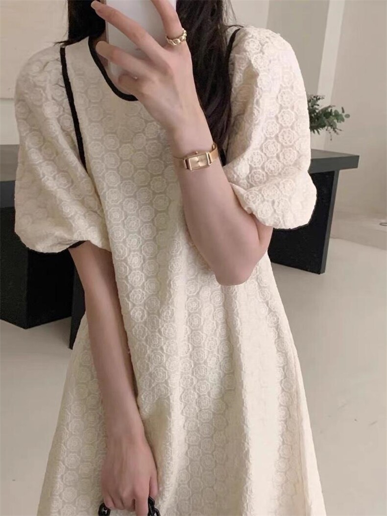 夏季韩系连衣裙，女装连衣裙，红糖