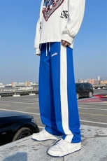 2023春装新款港风男女同款拼接直筒休闲裤子B221-LK22004-P50，男装休闲裤，电商B221
