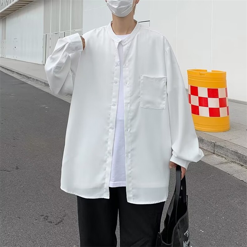 长袖衬衫男港风日系韩版潮流帅气衬衣LC33P35,男装衬衫,星座1116-2