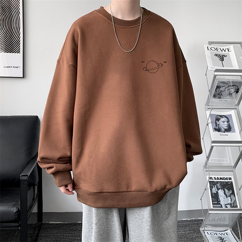 圆领卫衣男大码加厚加绒长袖t恤男S6238-P28加绒款-P33,男装卫衣,电商A040