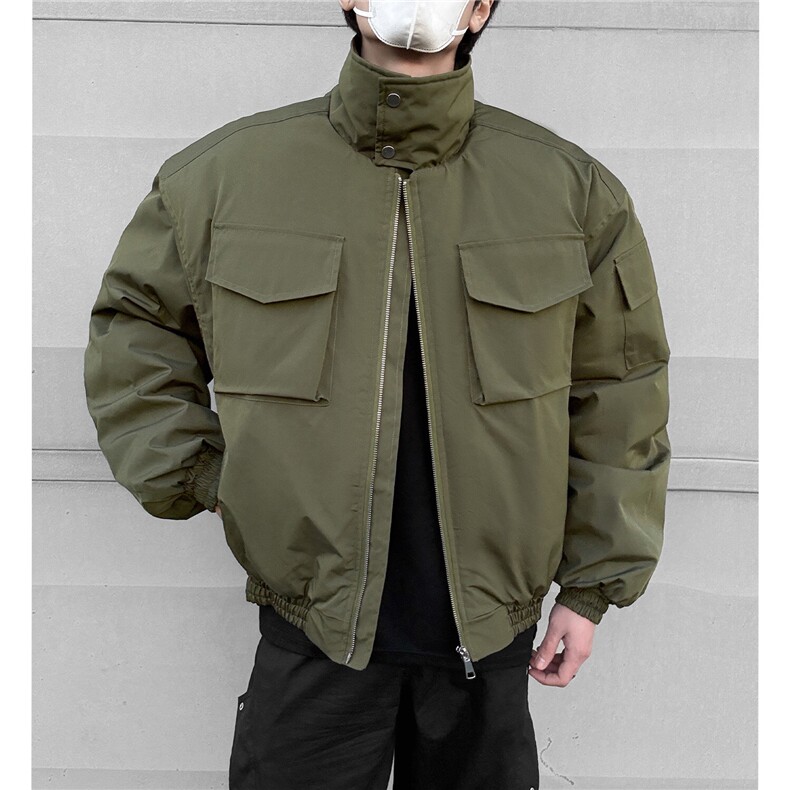 2026冬装飞行员夹克棉服厚外套男装冬季宽松立领棉衣S378特95，男装夹克，电商A233-1