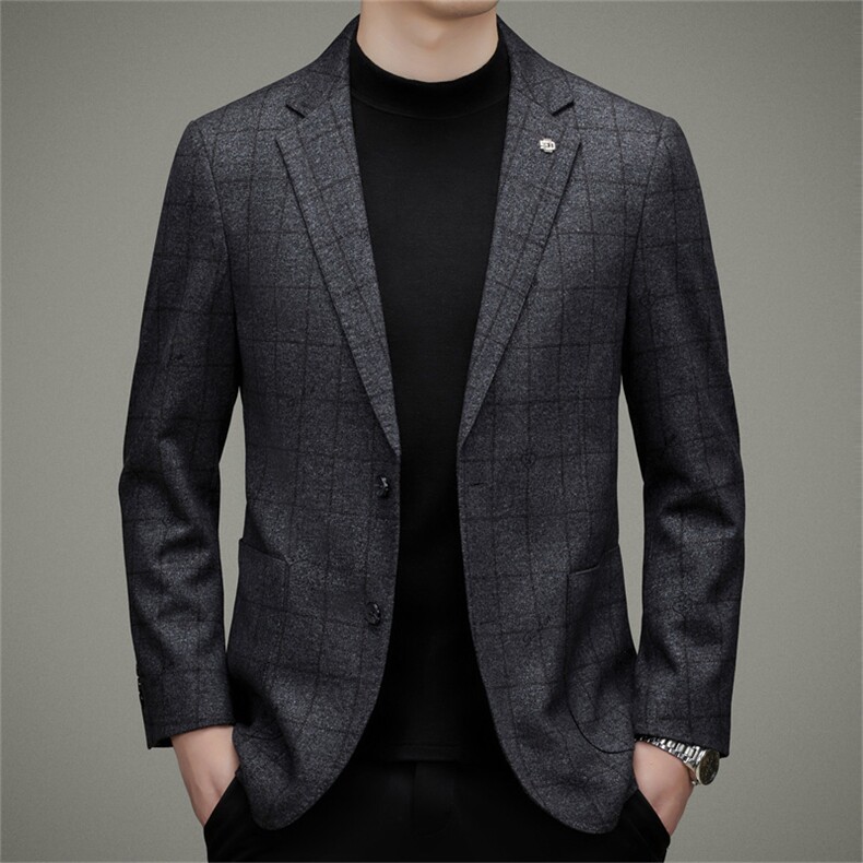 DJ3397钱塘2020-3秋冬季新款商务休闲合身中年男士西服P147图片