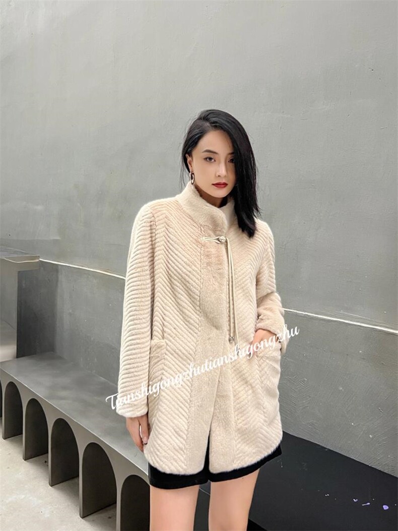 剪毛貂绒风外套，其它，天使公主