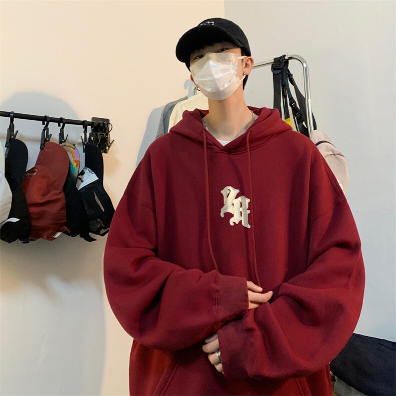 ！发泡印花！连帽圆领卫衣男装港风帽衫男 LM119-P35图片