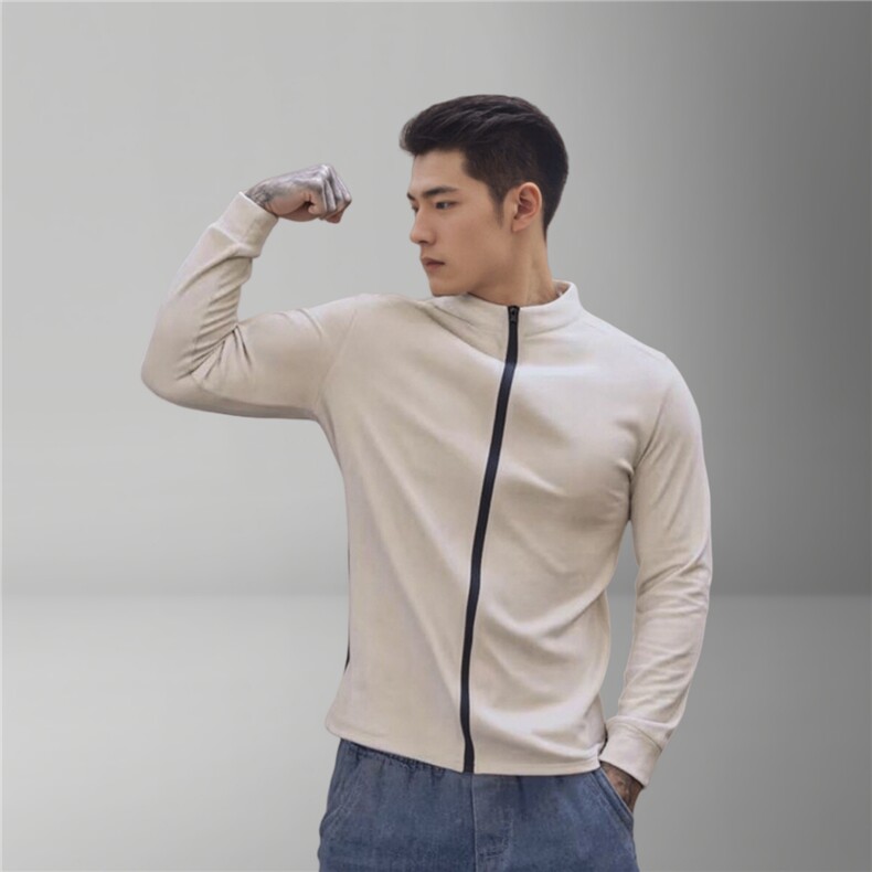 德绒开衫外套男女款秋冬健身运动训练服修身长袖打底衫T730-P35,男装T恤,星座308B-2