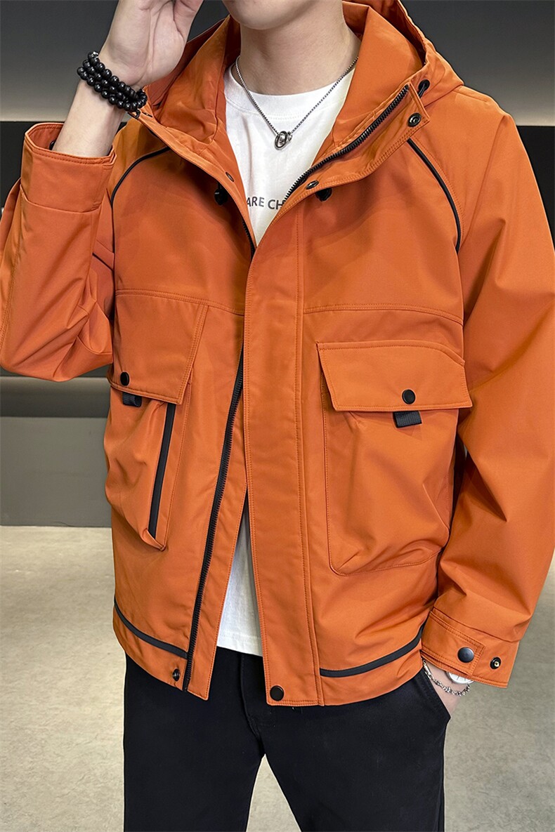 秋季夹克男高品质连帽外套型男商务休闲青年外套男N8817-P95,男装夹克,星座310B-3