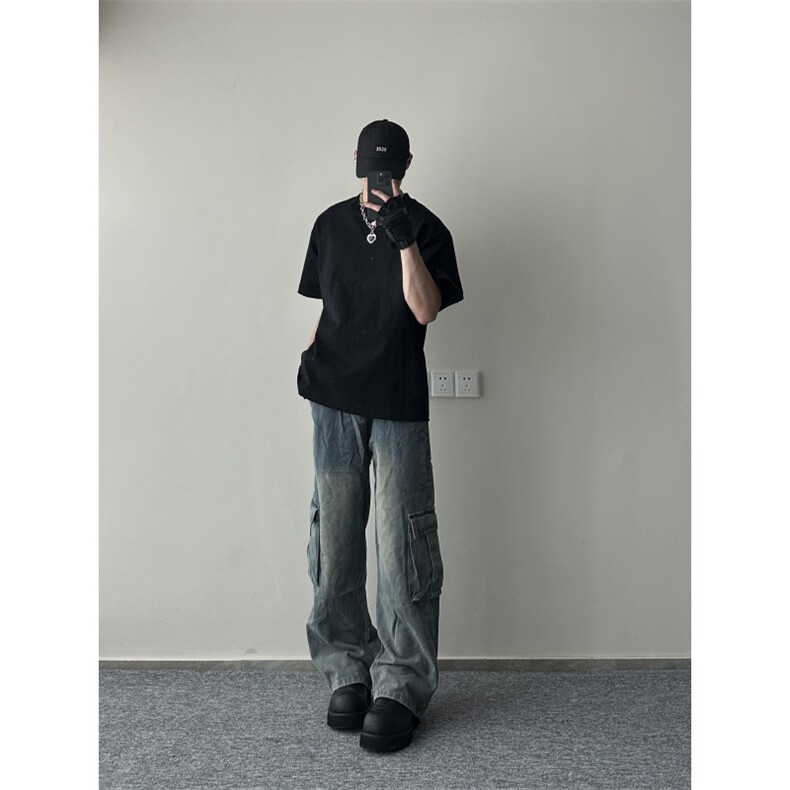 高质量美式复古大口袋牛仔裤ZK0245-P55,男装牛仔裤,星座313A(原308A-2)