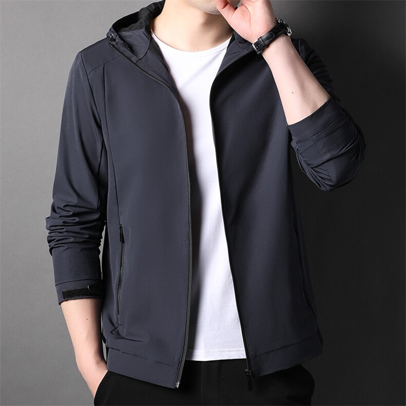 F82385钱塘2020-1春夏新款男士长袖简约连帽防晒服量大价优P95,男装夹克,钱塘207-1
