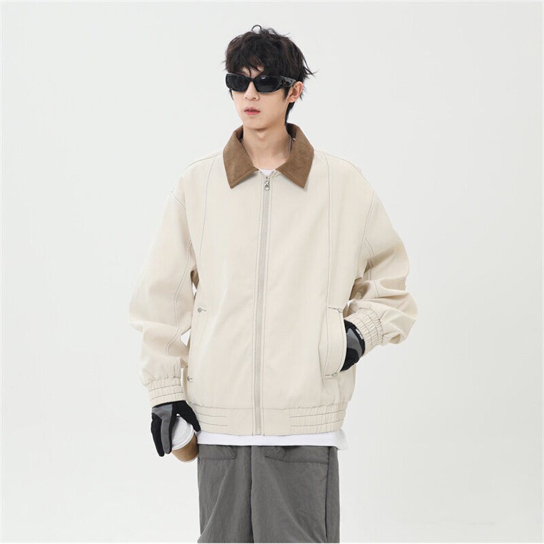 2025春休闲痞帅工装翻领夹克潮流外套得物二开XZ301b-2-JK2585P78,男装夹克,星座301B-2（原A443-1）
